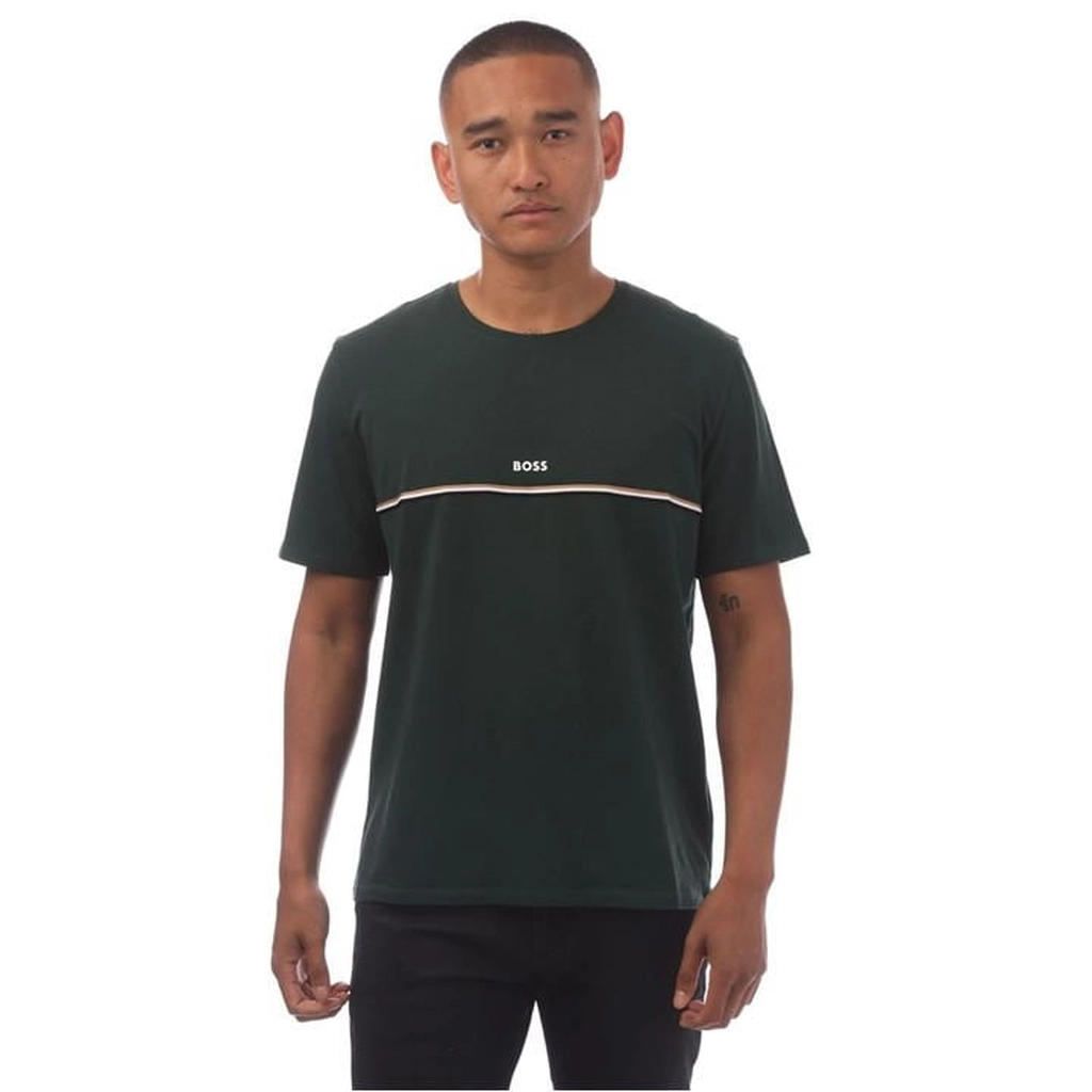 Hugo Boss Logo Print Pyjama T-Shirt - Green